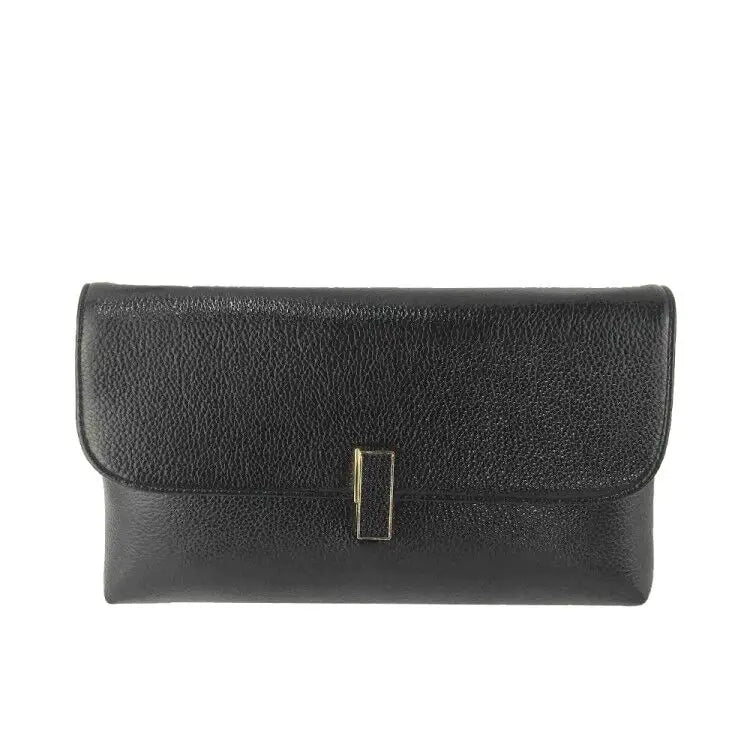 Tegan Soft Clutch Evening Bag - Black