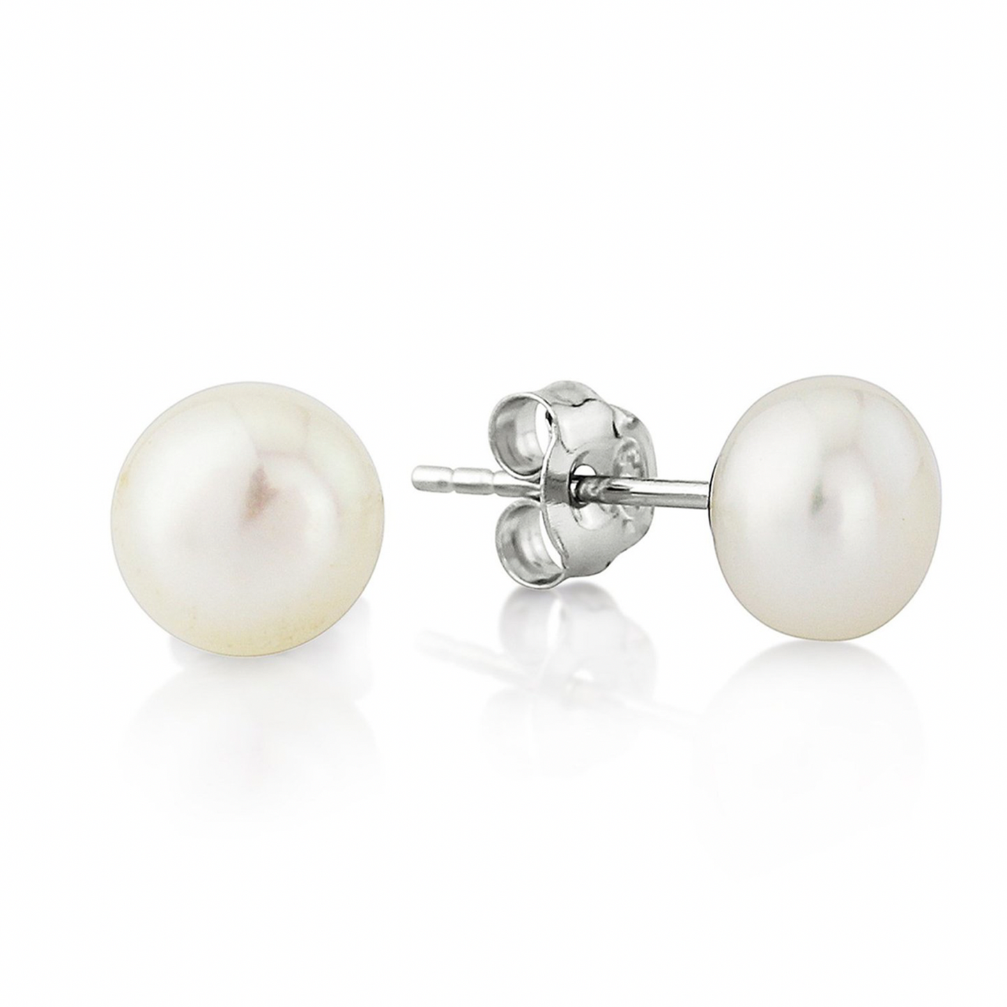White Freshwater Pearl Earrings