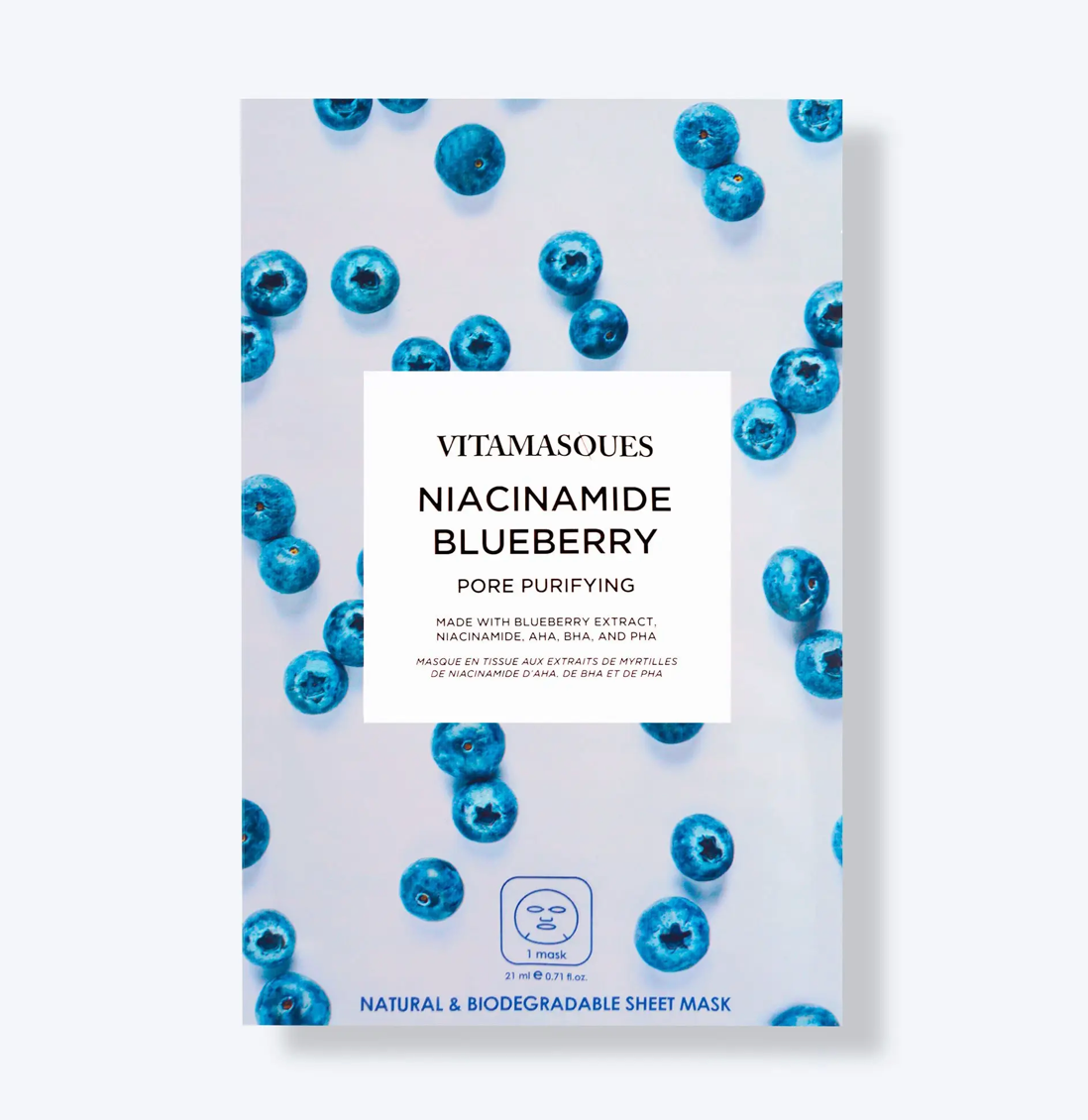 Niacinamide Blueberry Face Sheet Mask