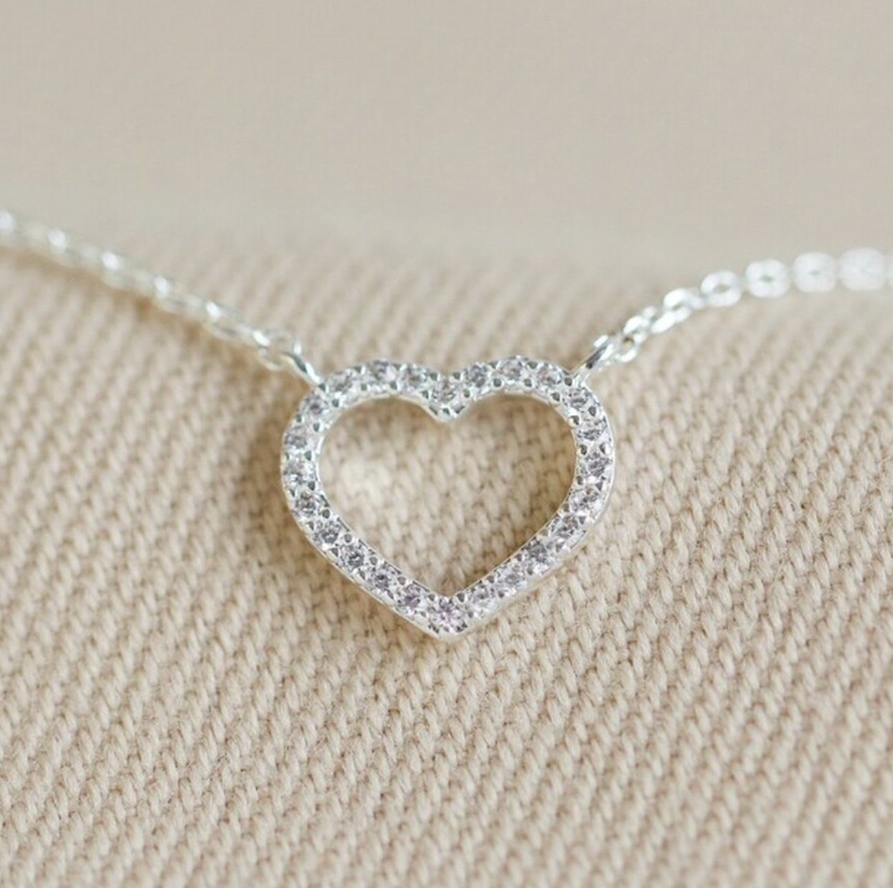 Crystal Heart Pendant Necklace
