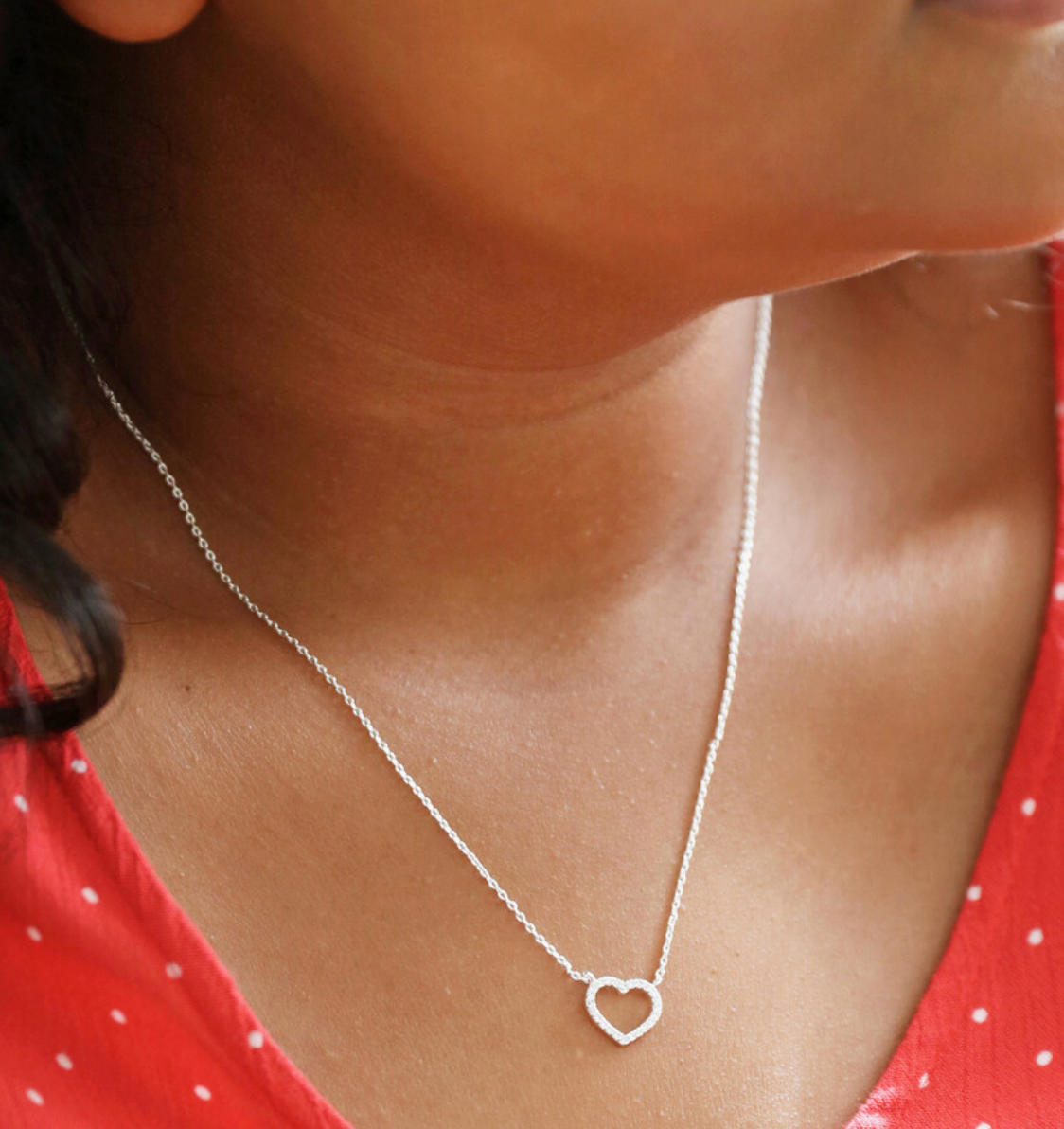 Crystal Heart Pendant Necklace