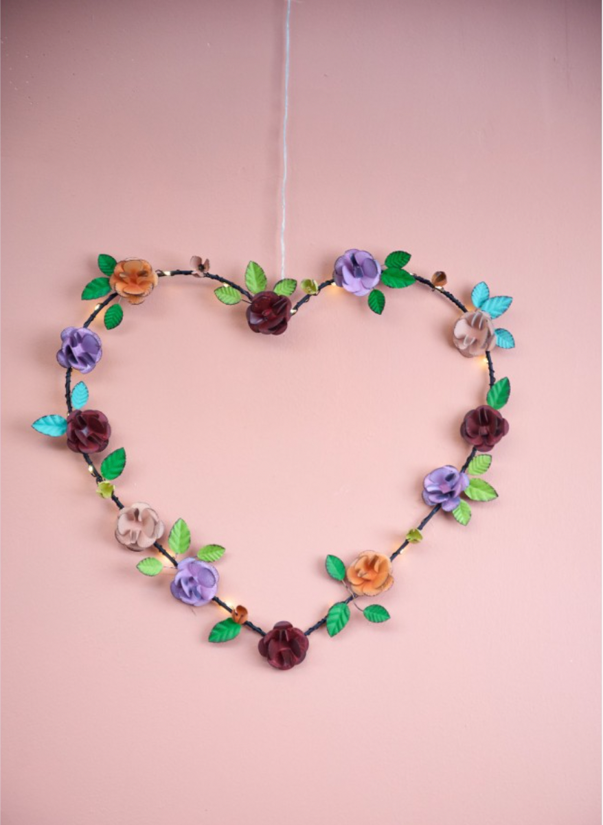 Rose Heart Light Wreath