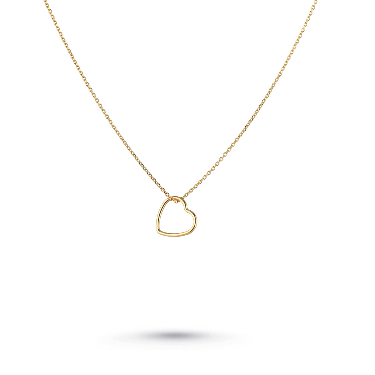 Gold Open Heart Necklace