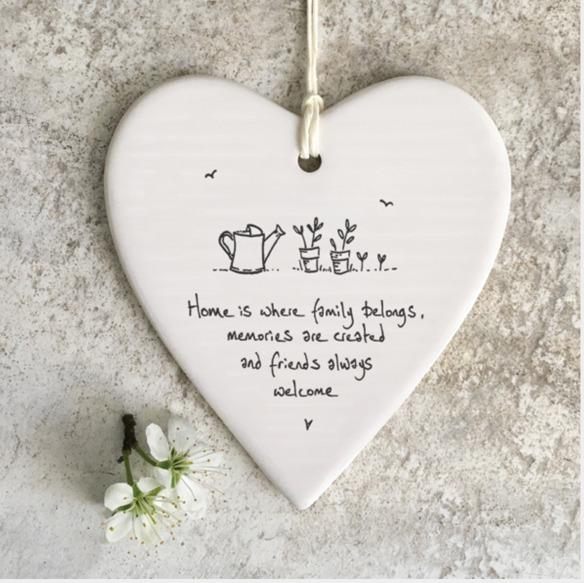 Home Is Where Family Belongs Hanging Heart