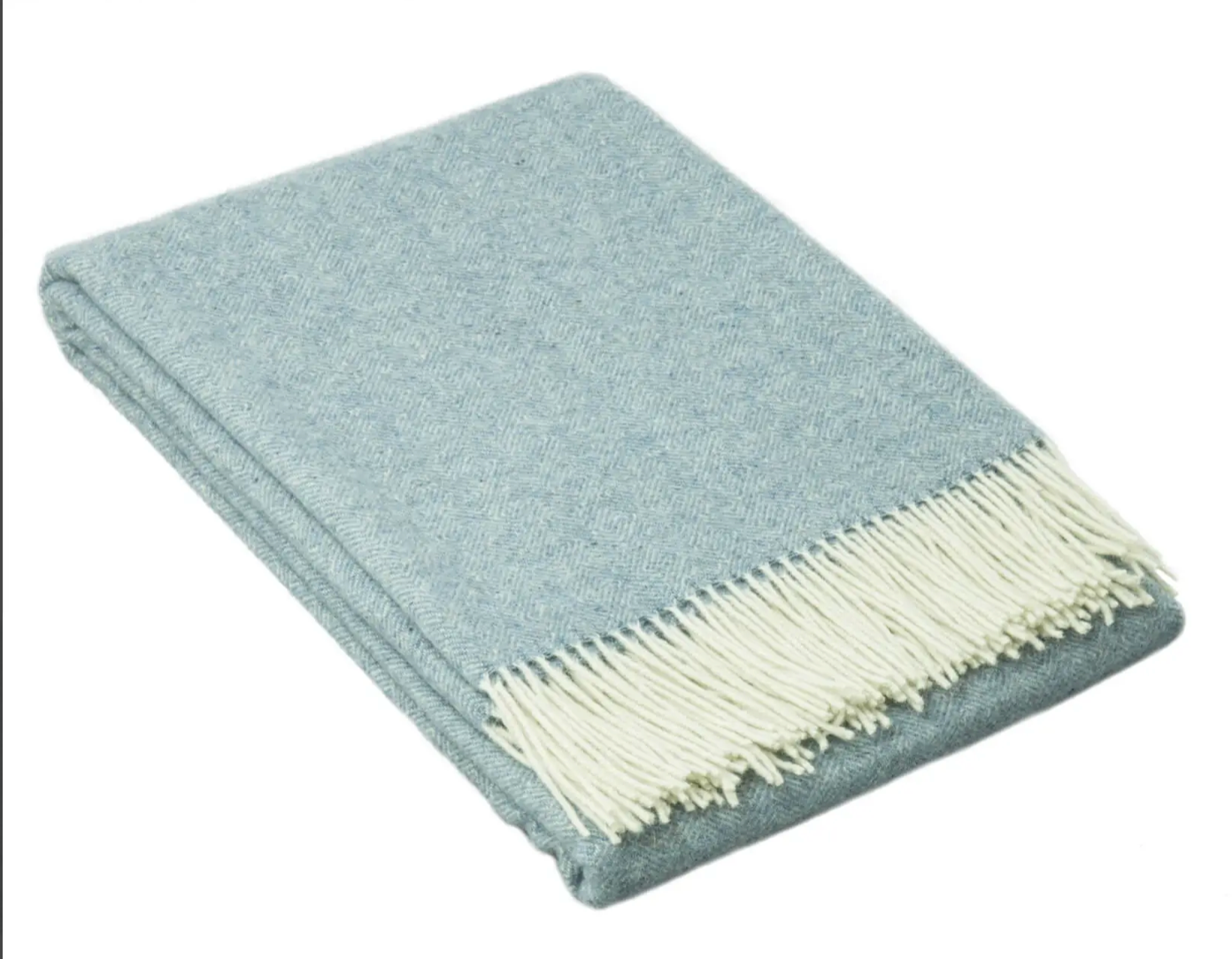 Hampton Blue Marino Wool Blend Throw