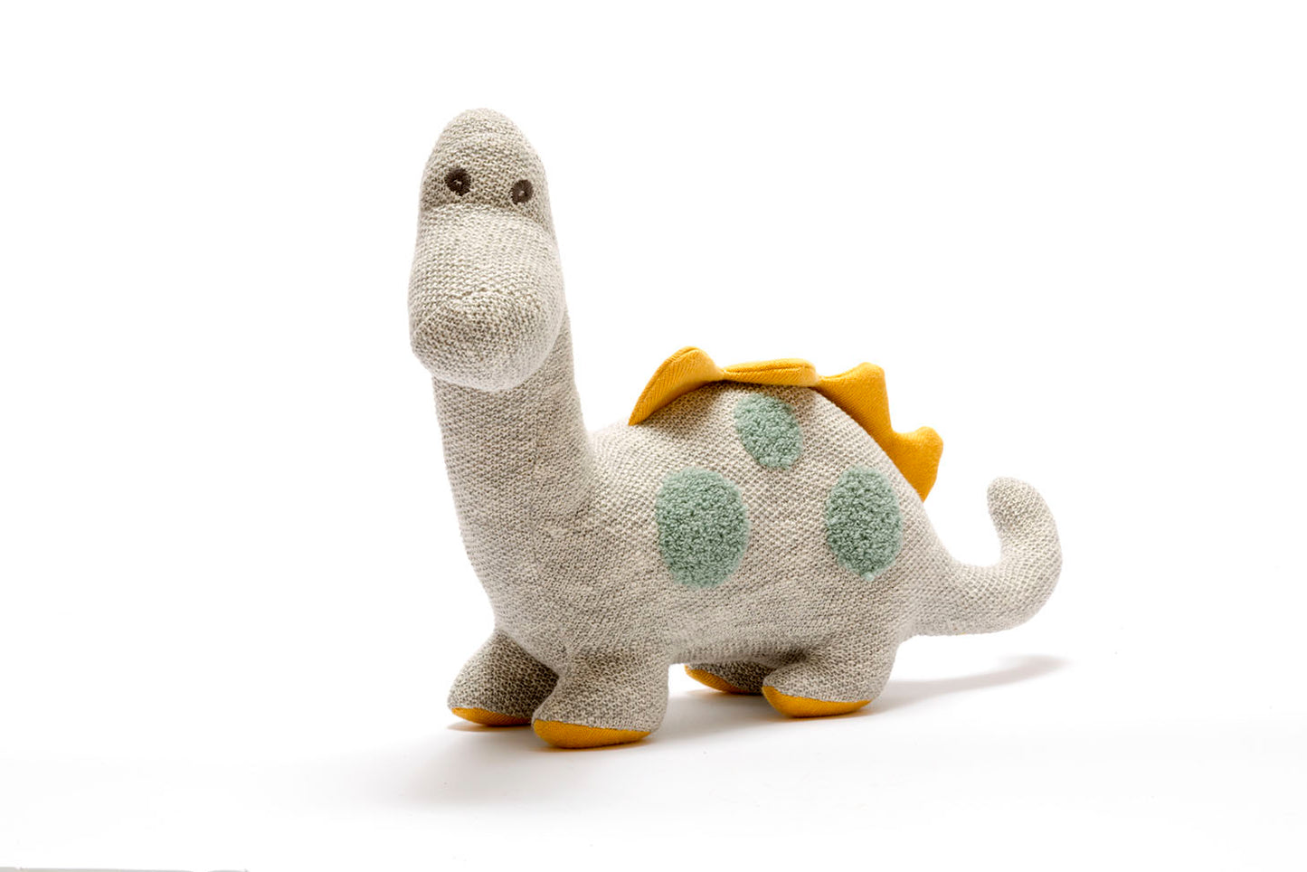 knitted organic dinosaur toy