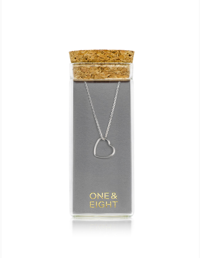 Silver Open Heart Necklace