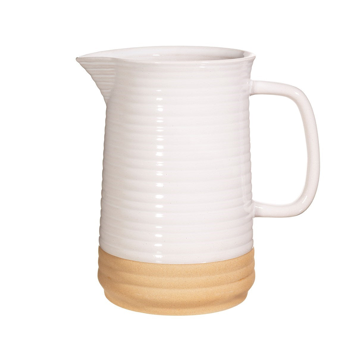 rustic white serving jug