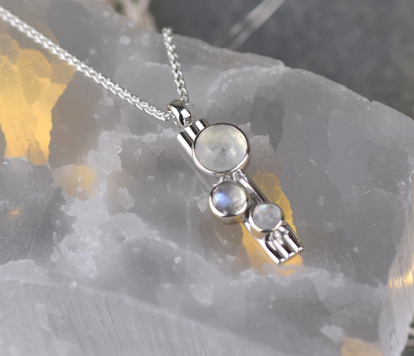 Snowdrift Moonstone Nebula Pendant