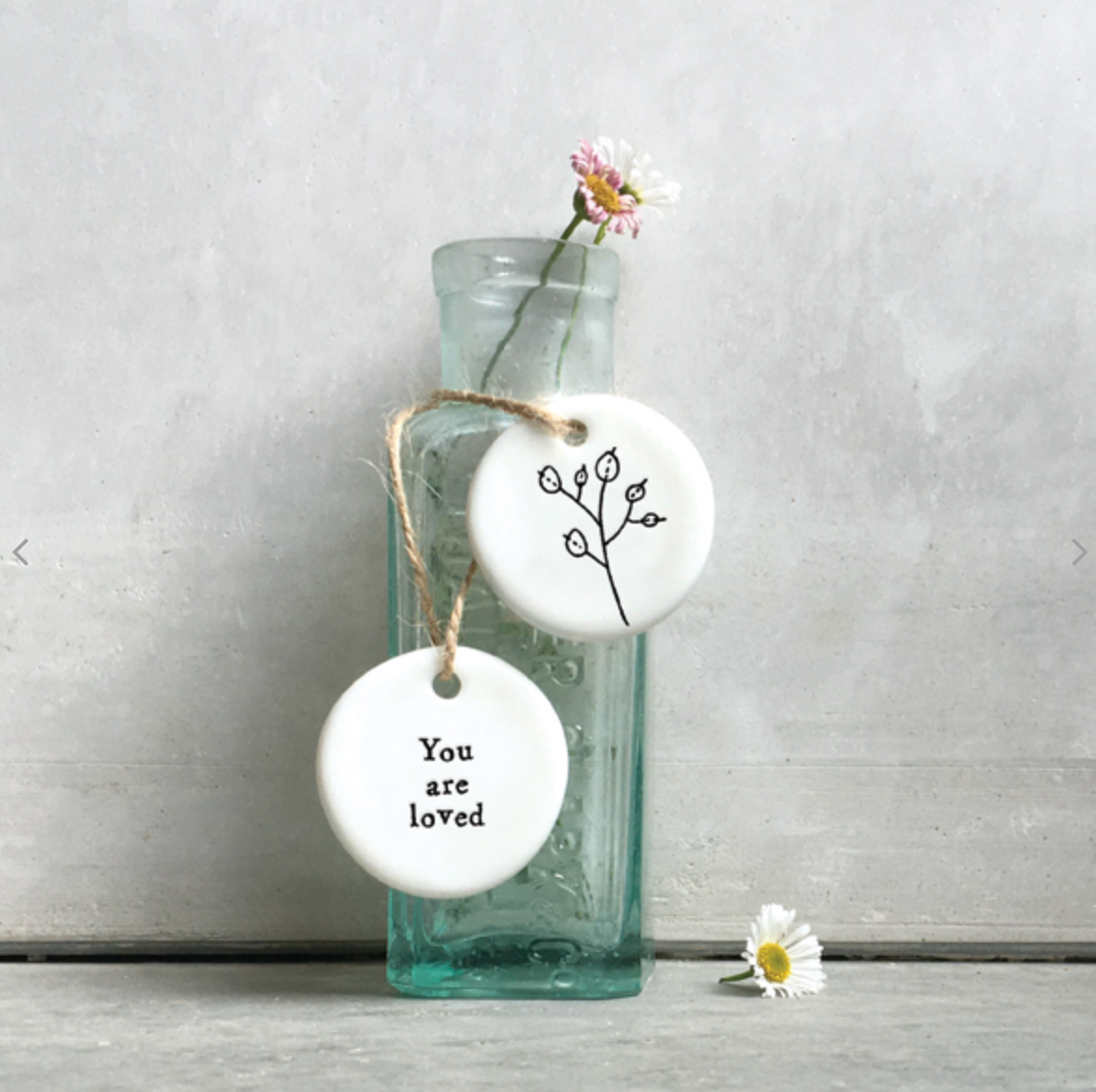 you are loved porcelain gift keepsake token