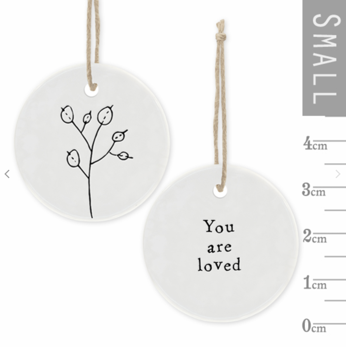 you are loved porcelain gift keepsake token
