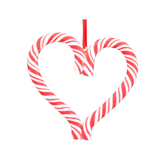 Candy Cane Heart Decoration
