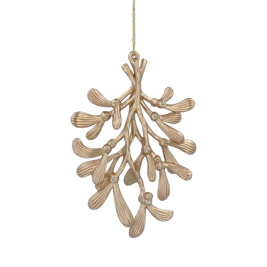 Gisela Graham | Gold Mistletoe Christmas Tree Decoration