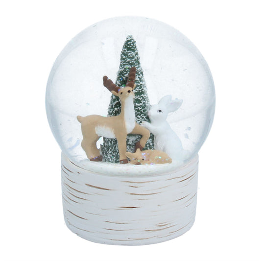 Woodland Animals Resin Musical Snowglobe