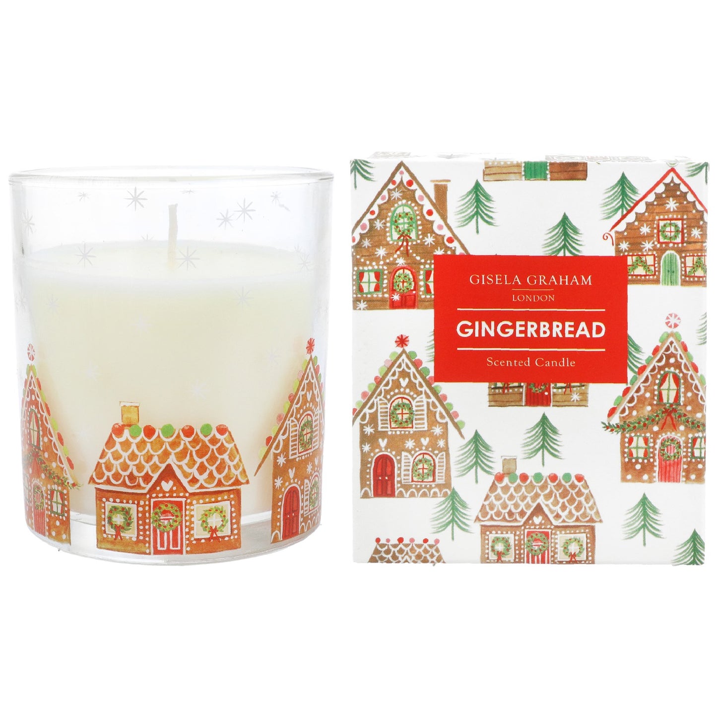 Gisela Graham | Gingerbread House Boxed Candle Pot | Large