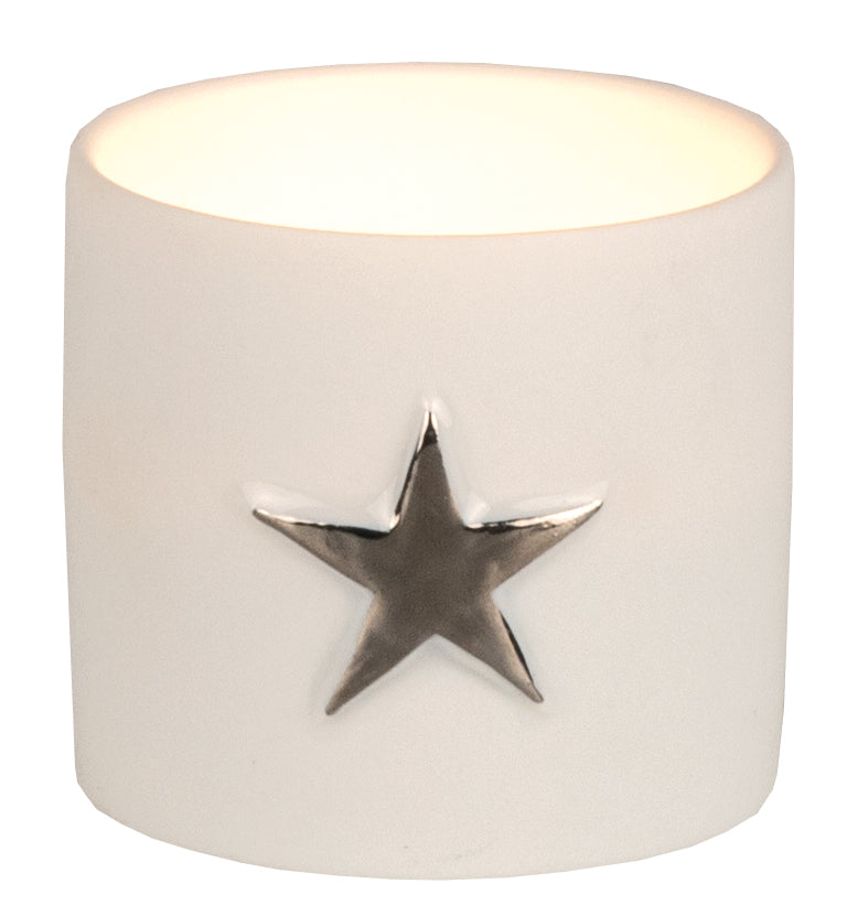 Star Tealight Holders - Set of 2 | Gold or Silver