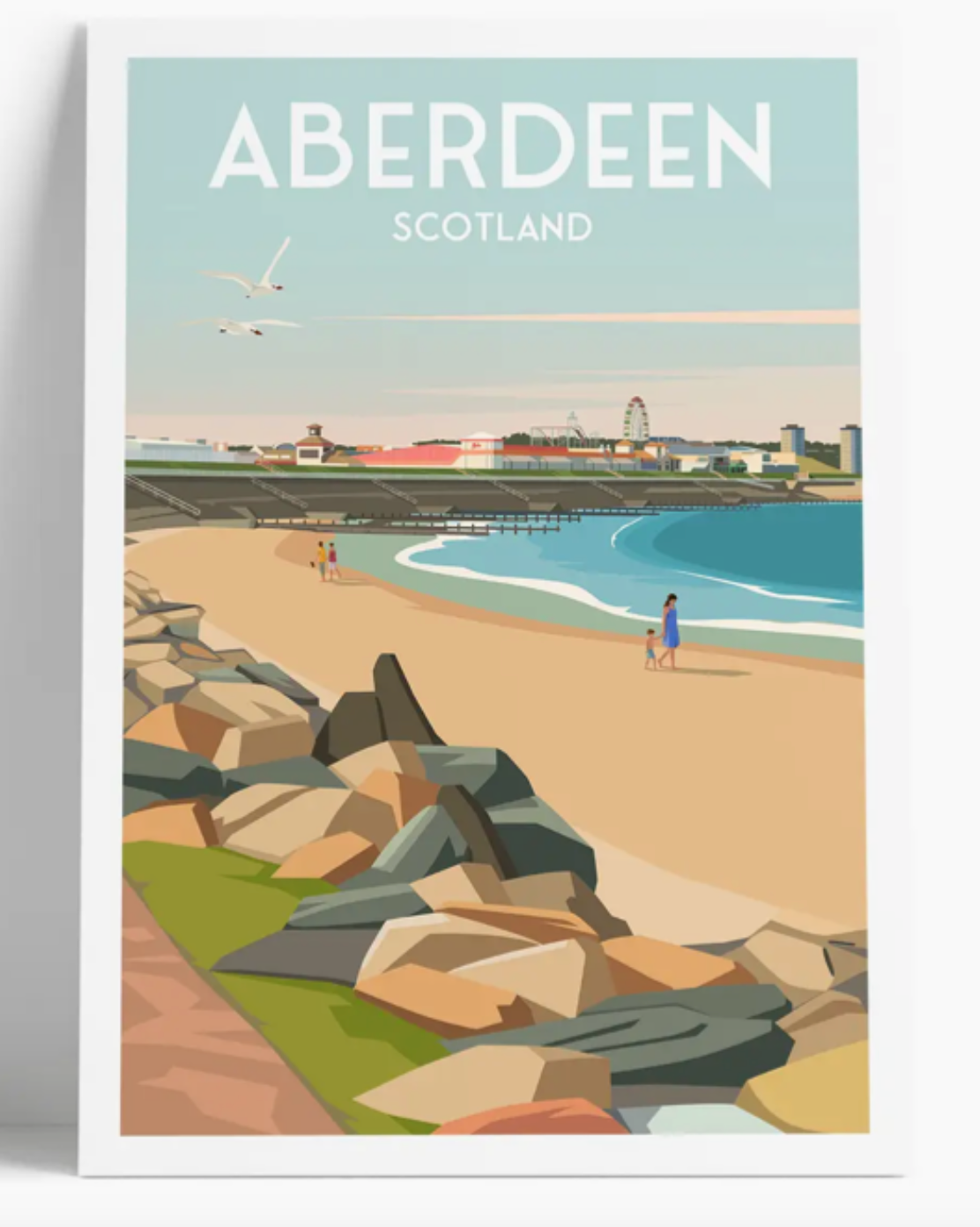 Aberdeen Beach |  A4 Vintage Travel Print