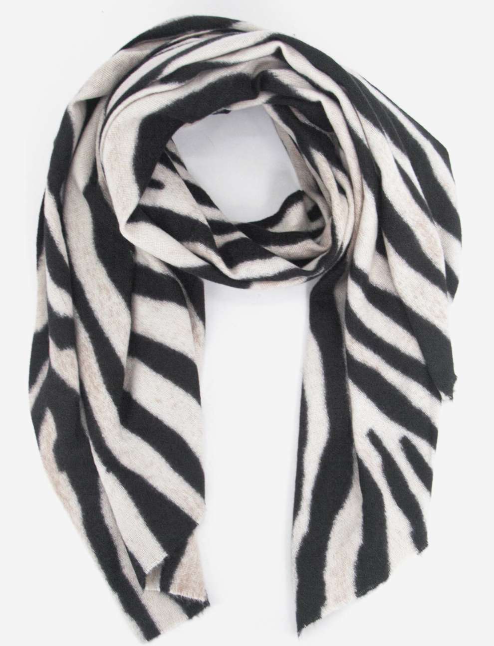 Ainslie Lightweight Scarf | Black | Zebra