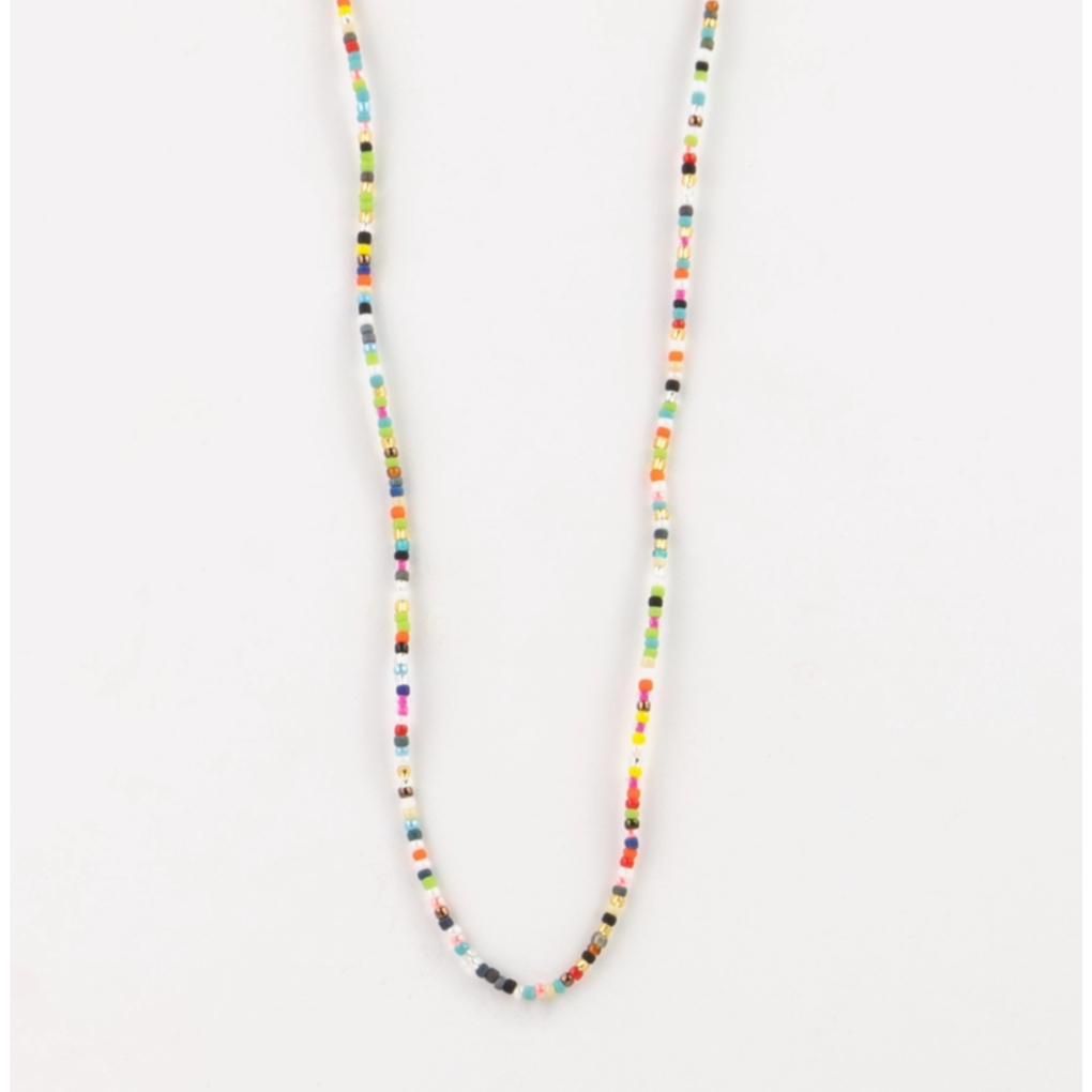 Alila Dainty Beaded Choker Rainbow | Beach Jewellery | Surfer Necklace