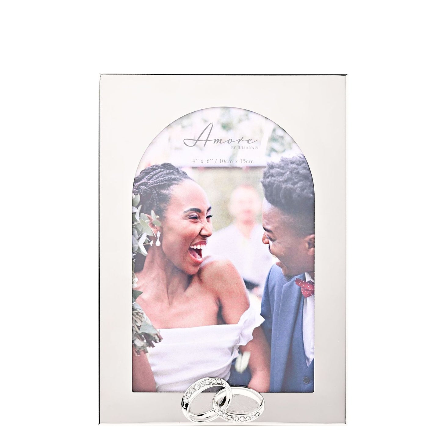 Arched Photo Frame with Wedding Rings | 4" x 6" | Wedding Gift