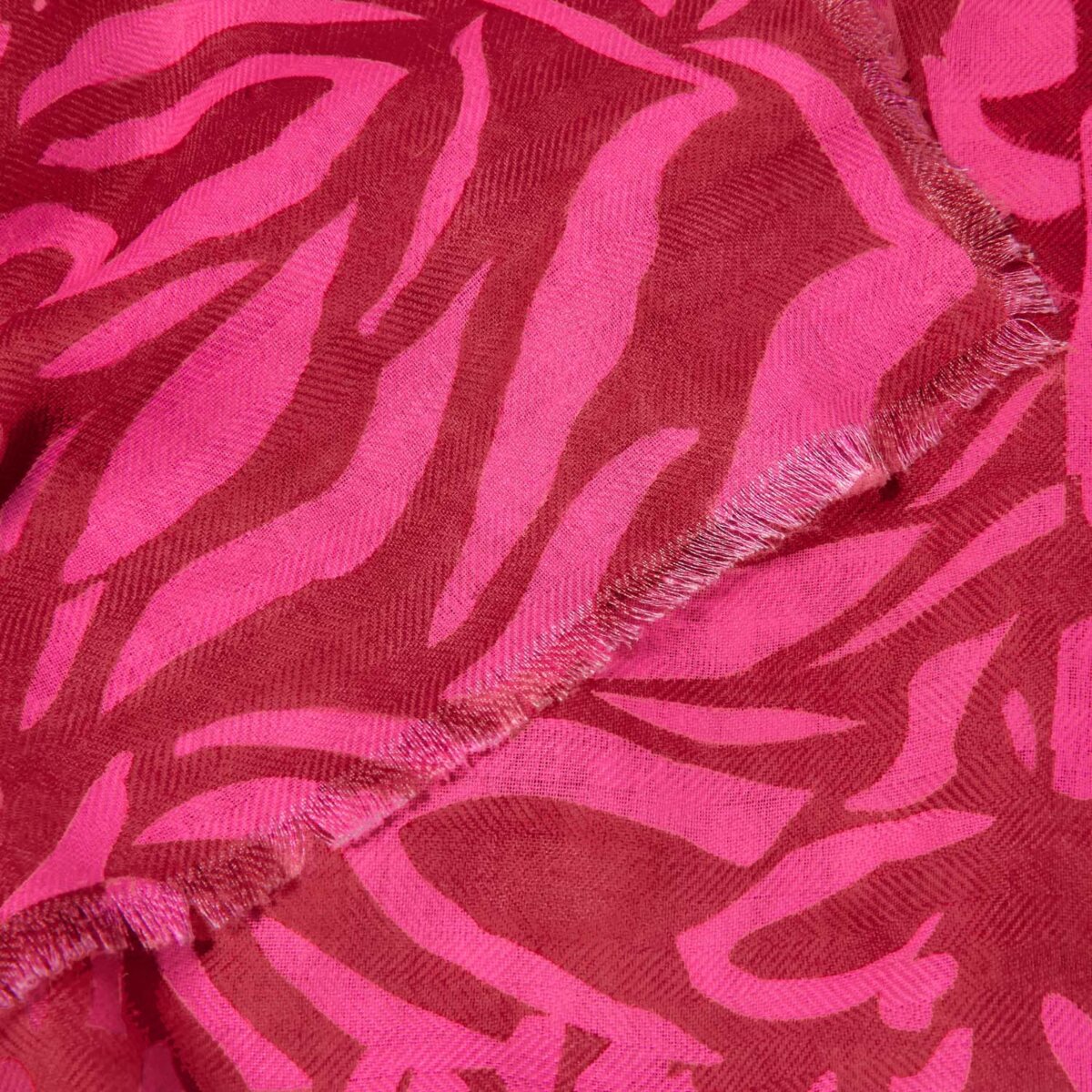 Katie Loxton Scarf |  Animal Print Scarf | Red and Fuchsia