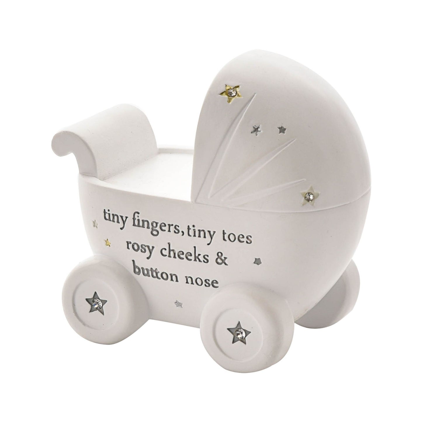 Tiny Fingers & Tiny Toes Pram Money Box | New Baby Gift
