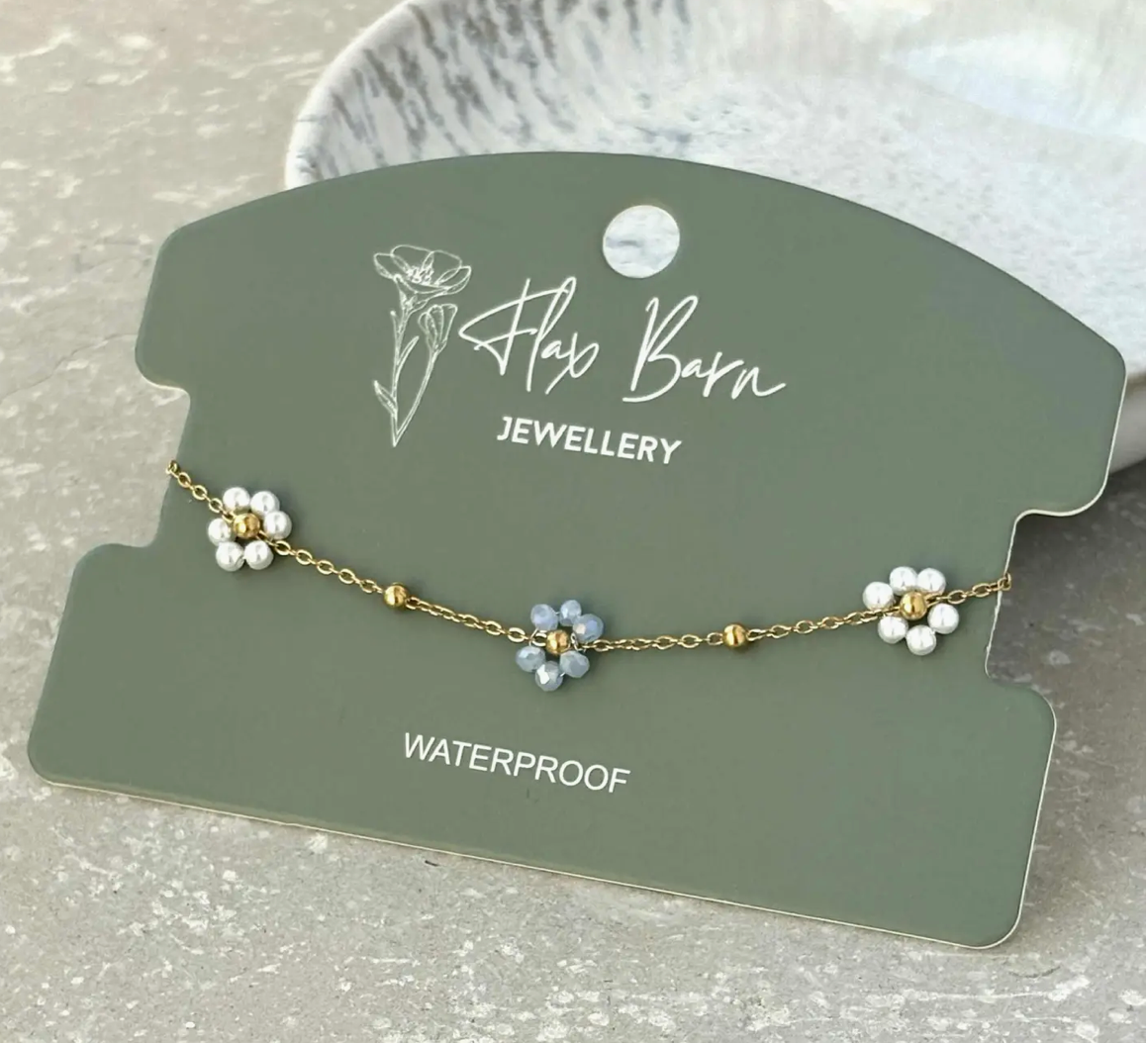 Forget-Me-Not Bracelet | Waterproof Gold Stainless Steel Jewellery