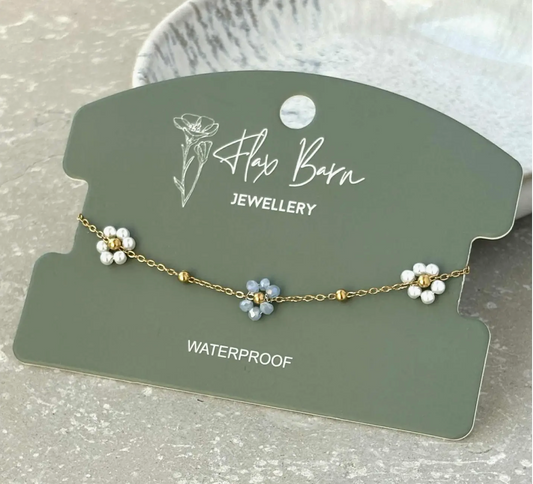 Forget-Me-Not Bracelet | Waterproof Gold Stainless Steel Jewellery