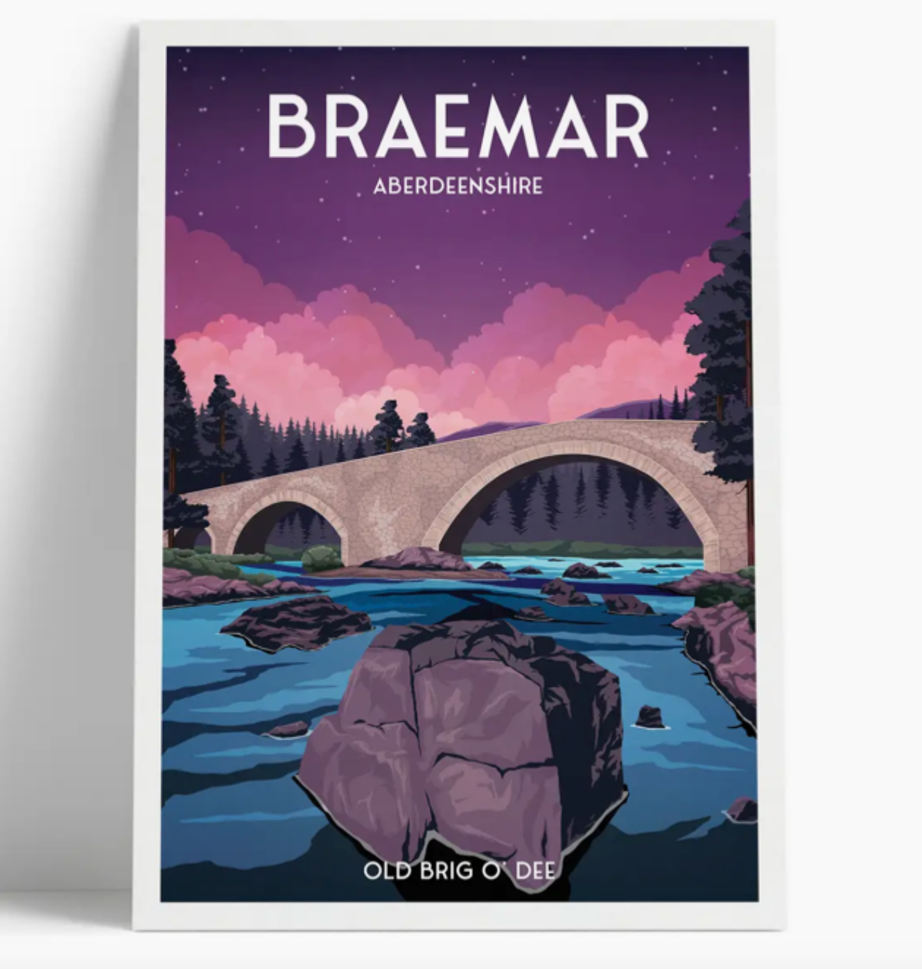 Braemar Old Brig O Dee A4 Print | Royal Deeside Aberdeenshire