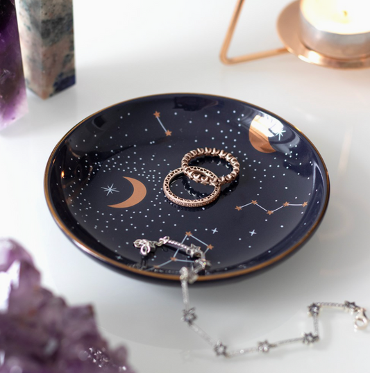 Ceramic Purple Star Sign Trinket Dish