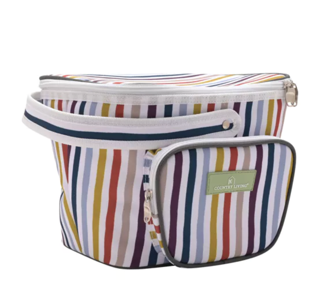 Country Living Insulated Lunch Bag | Striped Carry Tote