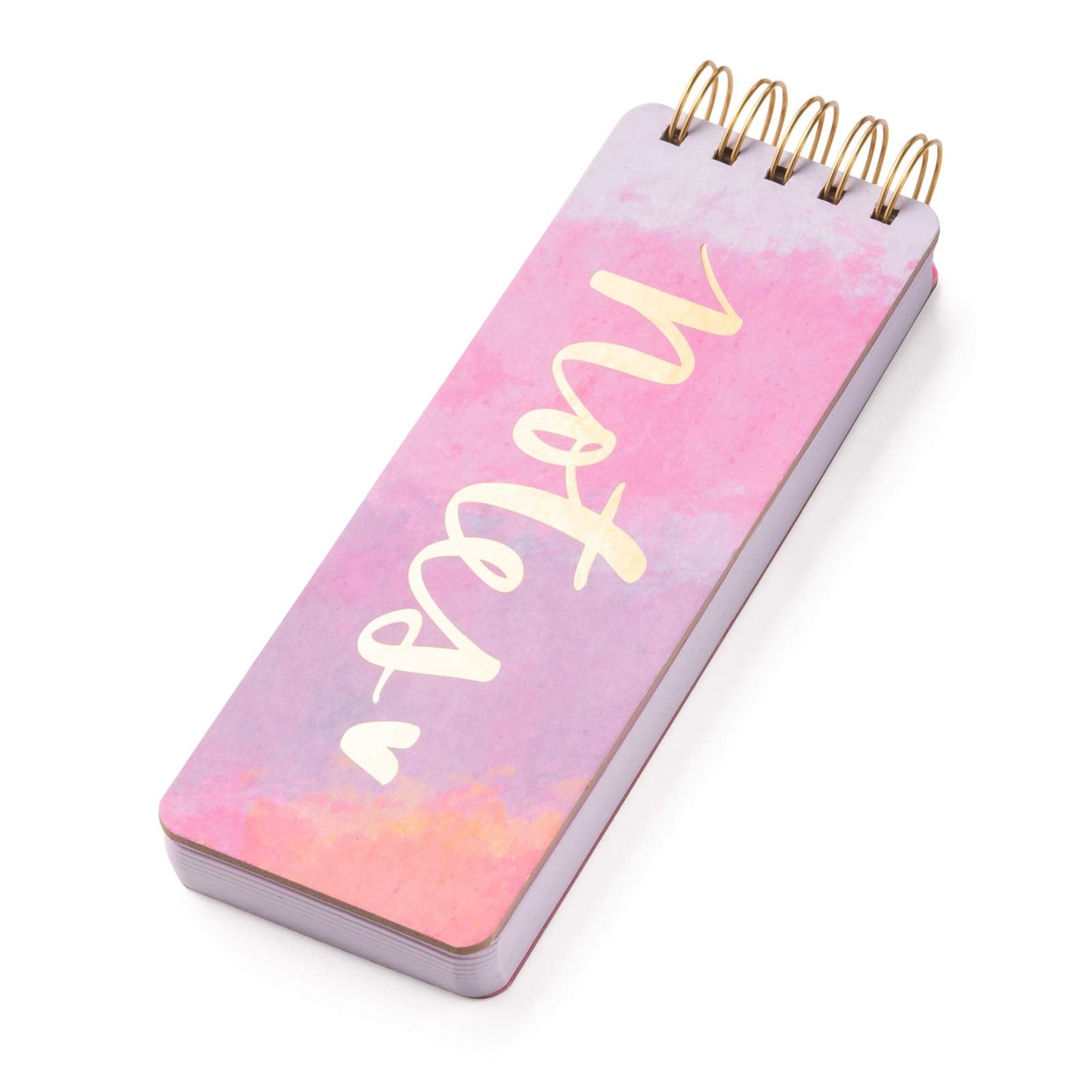 'Notes' Spiral Memo List Pad | Pink Marble