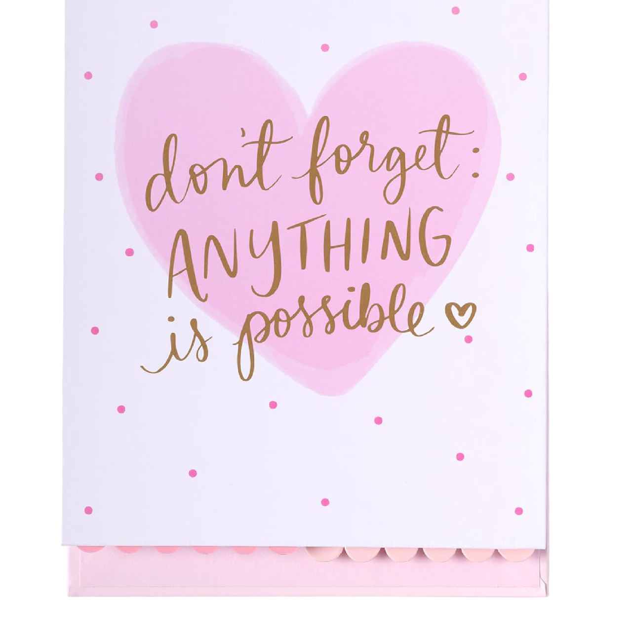 Anything Is Possible Scalloped Spiral Notepad