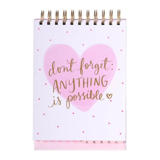 Anything Is Possible Scalloped Spiral Notepad