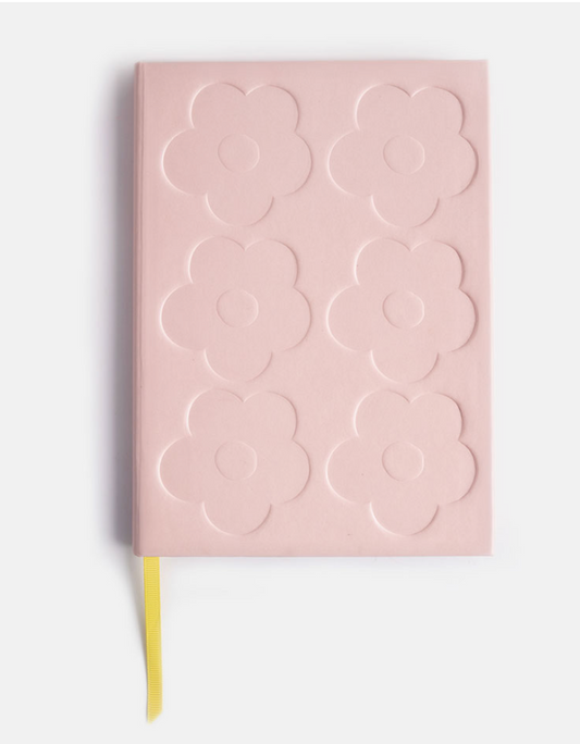 Debossed Flower Notebook - Pink