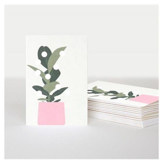 Caroline Gardner | Dotty Potted Plant Blank Note Cards | Pack of 10