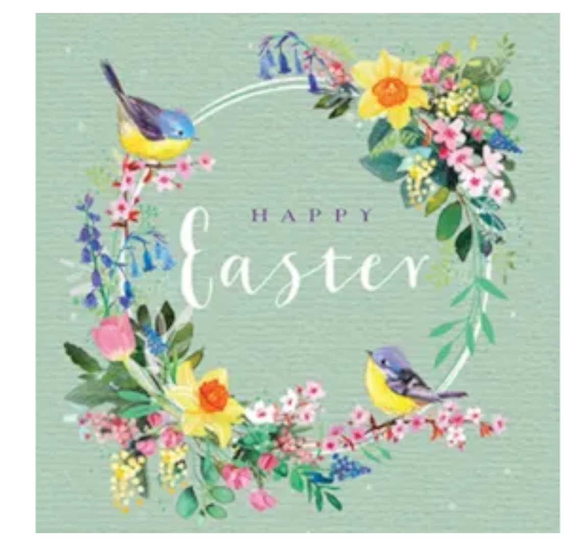 Easter Wreath Card Pack | Pack of 5 Cards with Envelopes