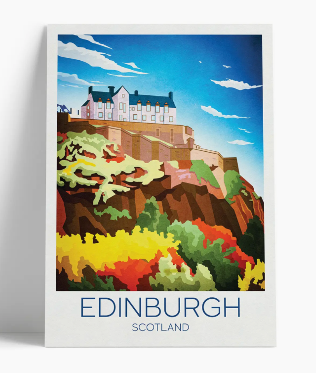 Edinburgh Castle |  A4 Vintage Travel Print