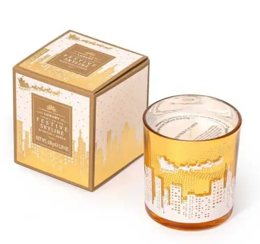 Festive Skyline LED Candle | Vanilla