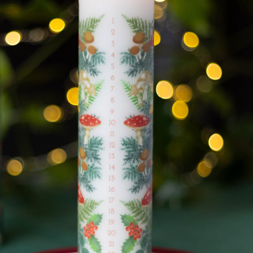 Forest Christmas Pillar Advent Candle