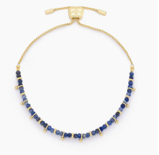 Harmony Gold Sodalite Beaded Slider Bracelet