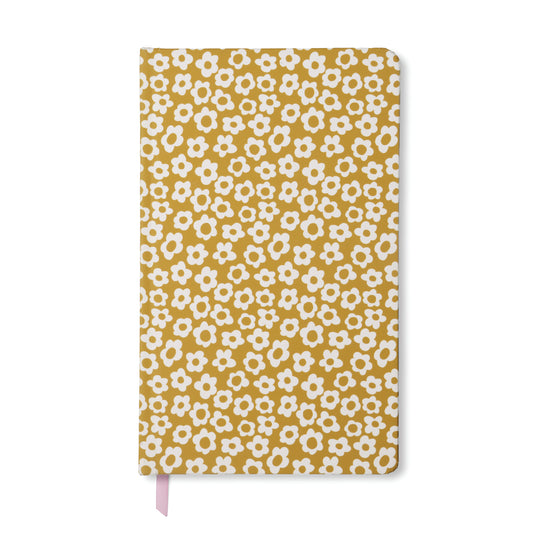 Soft Touch Journal | Ochre Groovy Flower