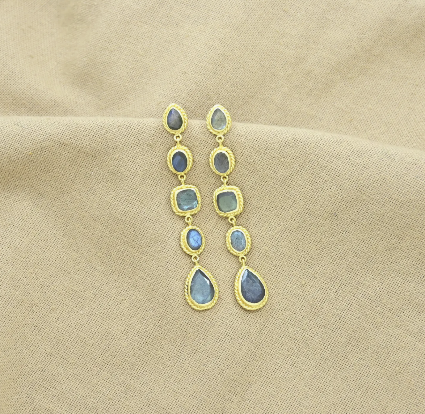 Labrodite Vintage Style Drop Earrings