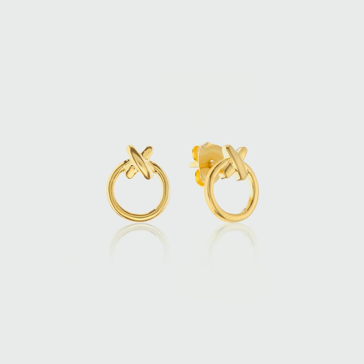 Friendship Kiss Stud Earrings: Gold Vermeil or Sterling Silver