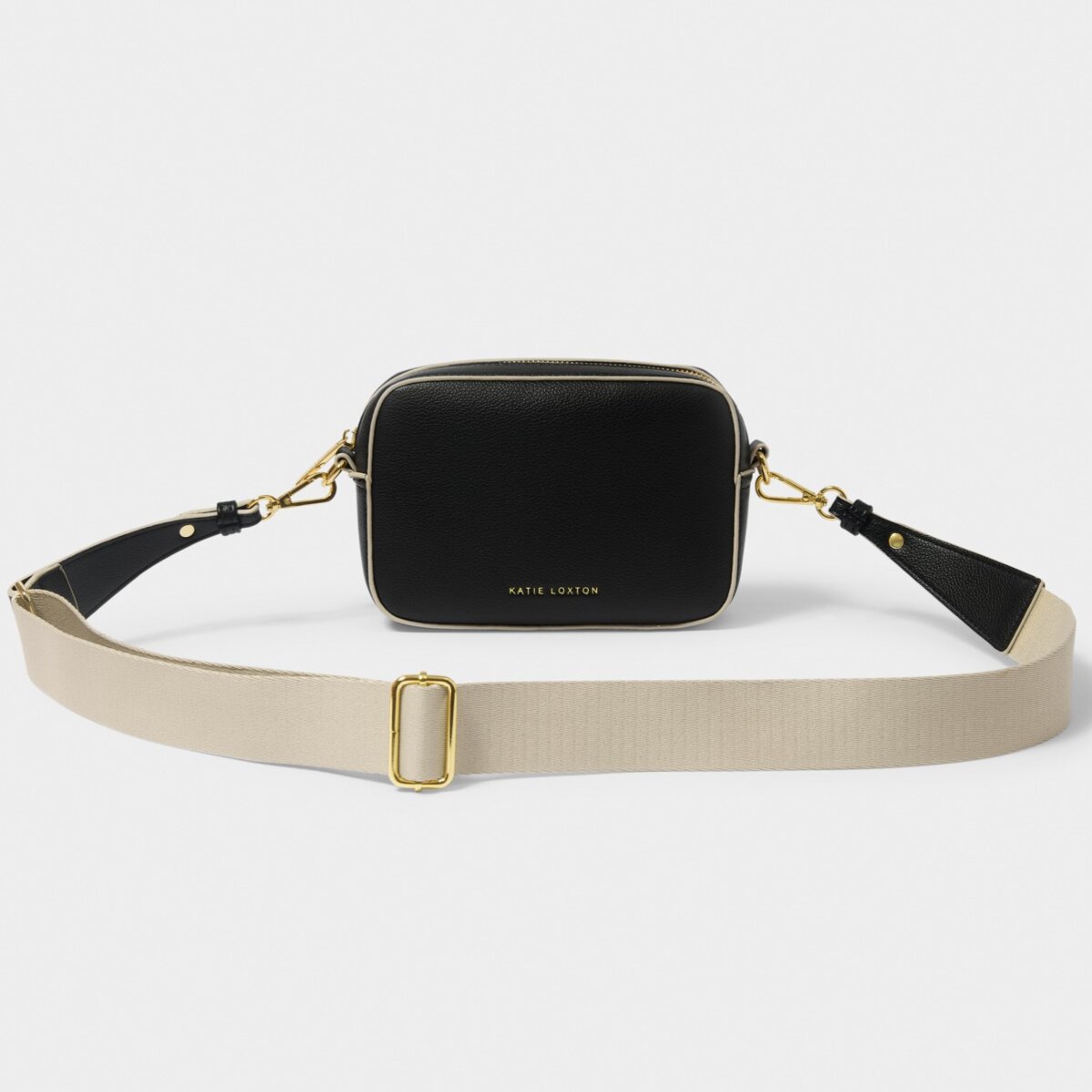 Katie Loxton | Marni Small Crossbody Bag | Black with Contrast Trim