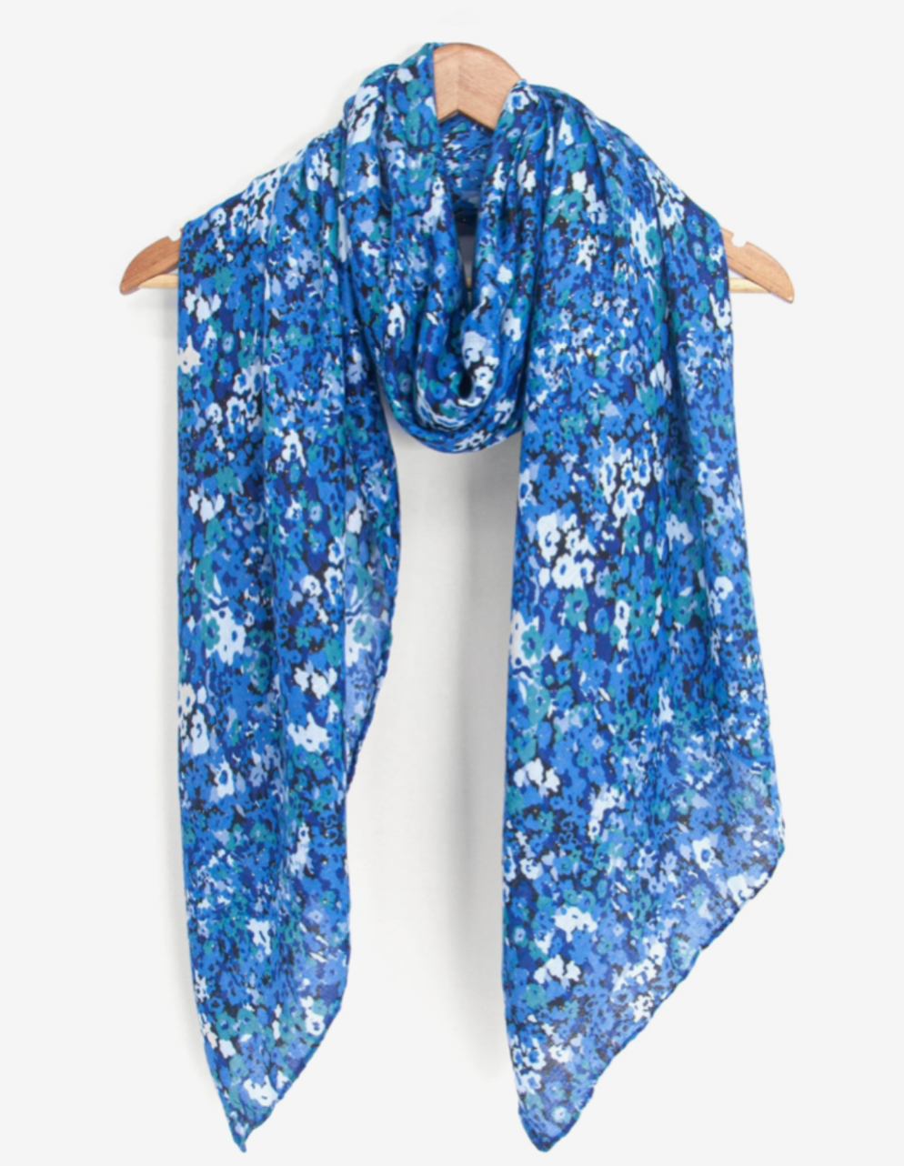 Meera Lightweight Scarf | Blue Floral