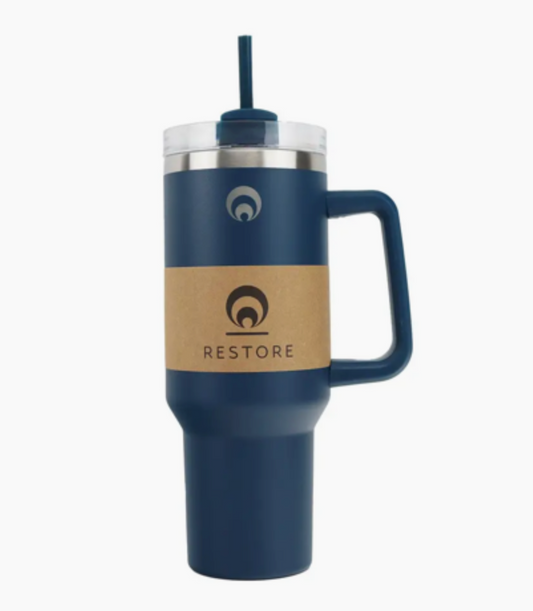 Restore Hydration Cup – Navy Blue | 1.12L Stainless Steel