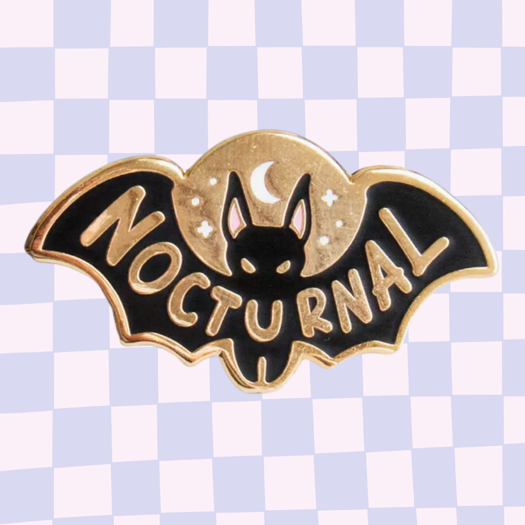 Nocturnal Bat Enamel Pin