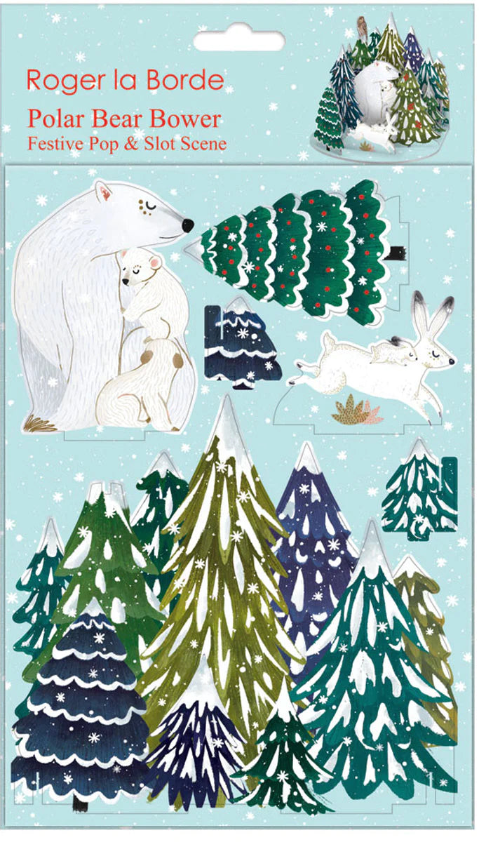 Pop & Slot Polar Bear Bower Scene Decoration