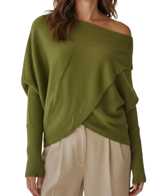 The Crossover Cashmere Blend Knit – Pistachio